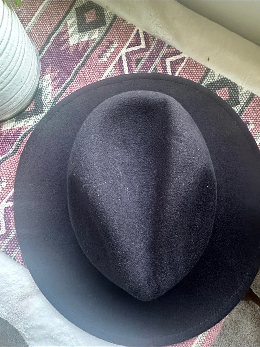 Universal Thread Black Wide Brim Rancher Fedora Hat S/M 53-57 cm